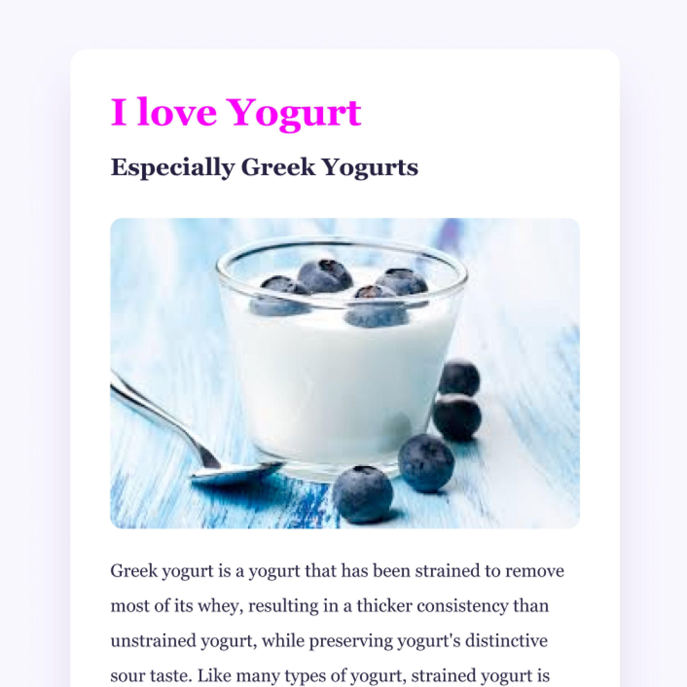 My yogurt app